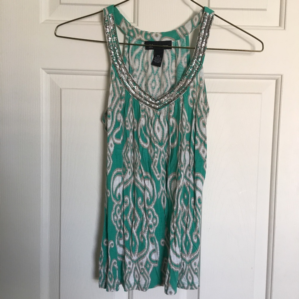 INC Sequin Embroidered Top